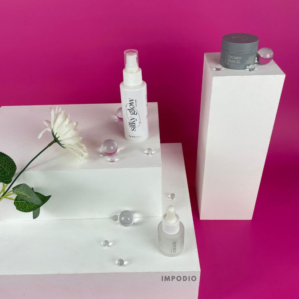 IMPODIO Set Podium Balok Kayu 3pcs - Display Produk Props Foto