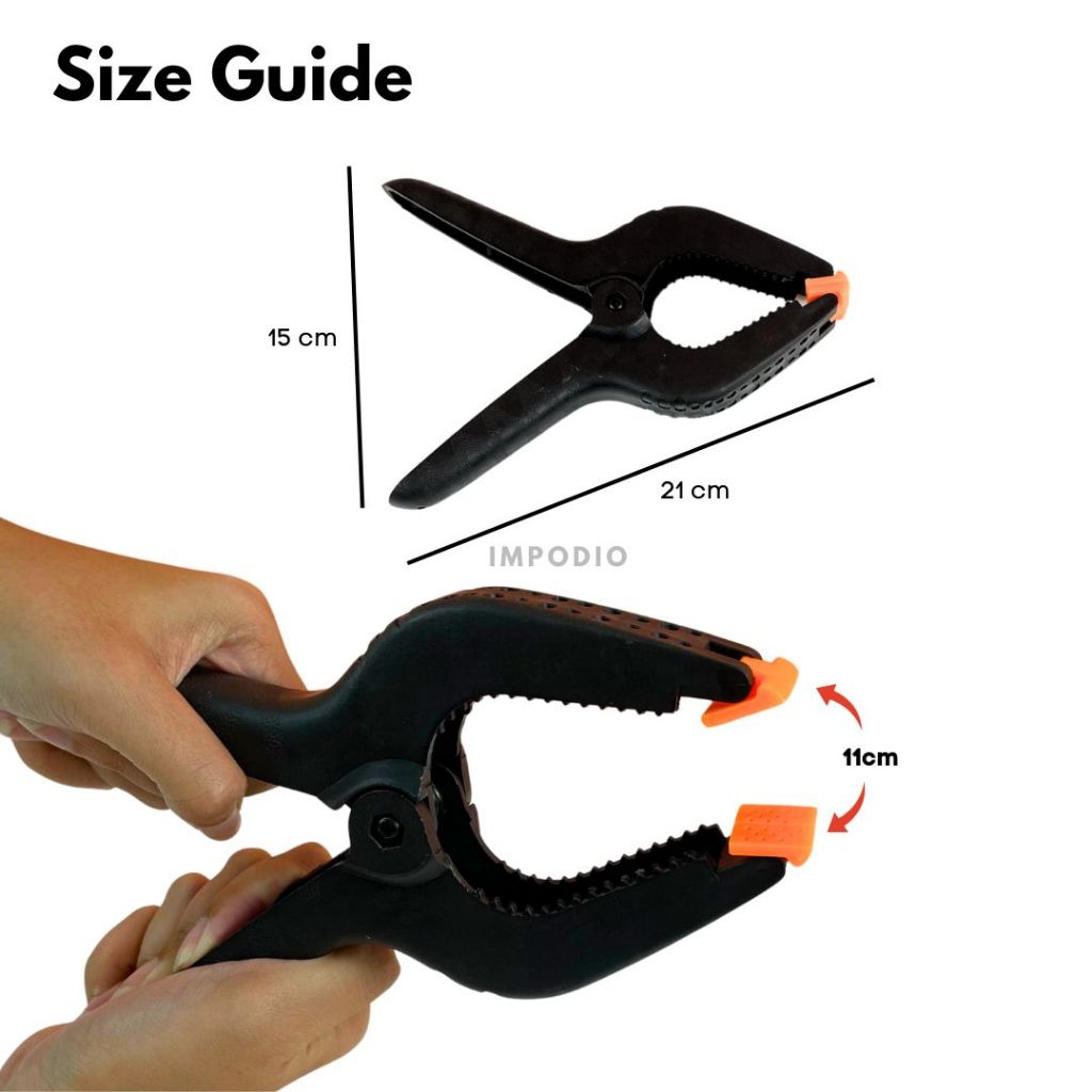 IMPODIO Klip Backdrop Studio Fotografi / penjepit background JUMBO SIZE 9"