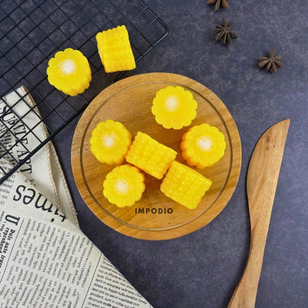IMPODIO Jagung Potong Sayur Artificial Palsu - Fake Corn Vegetable Properti Foto Produk Makanan
