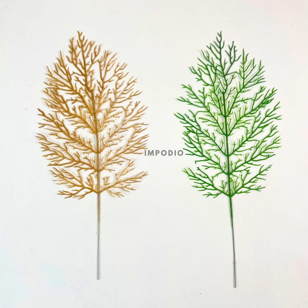 IMPODIO artificial gold tree / daun ranting plastik untuk props foto