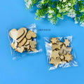 IMPODIO Natural Wood Love and Star 1pack – Hiasan Kayu Properti Foto - detail produk