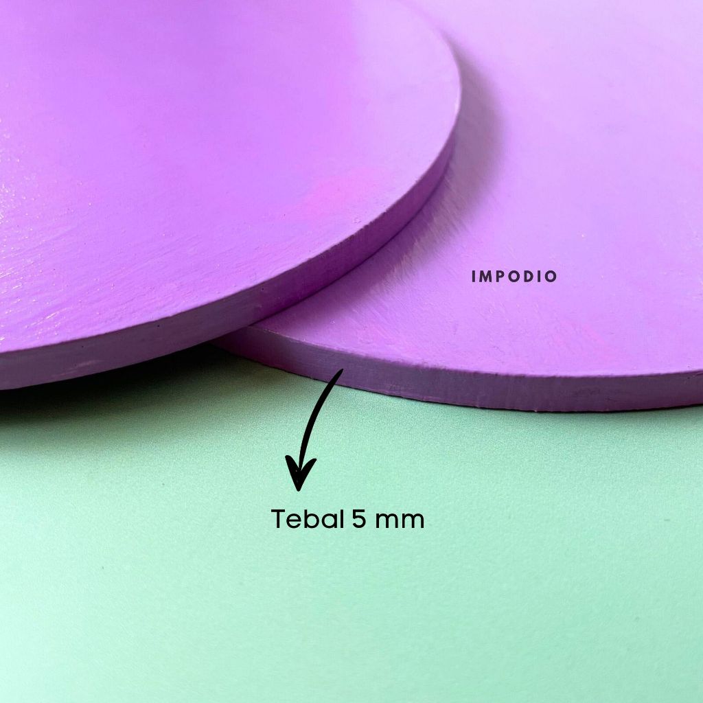 Kayu bentuk bulat beragam ukuran - Colorfull geometri lingkaran - Props foto / decoration