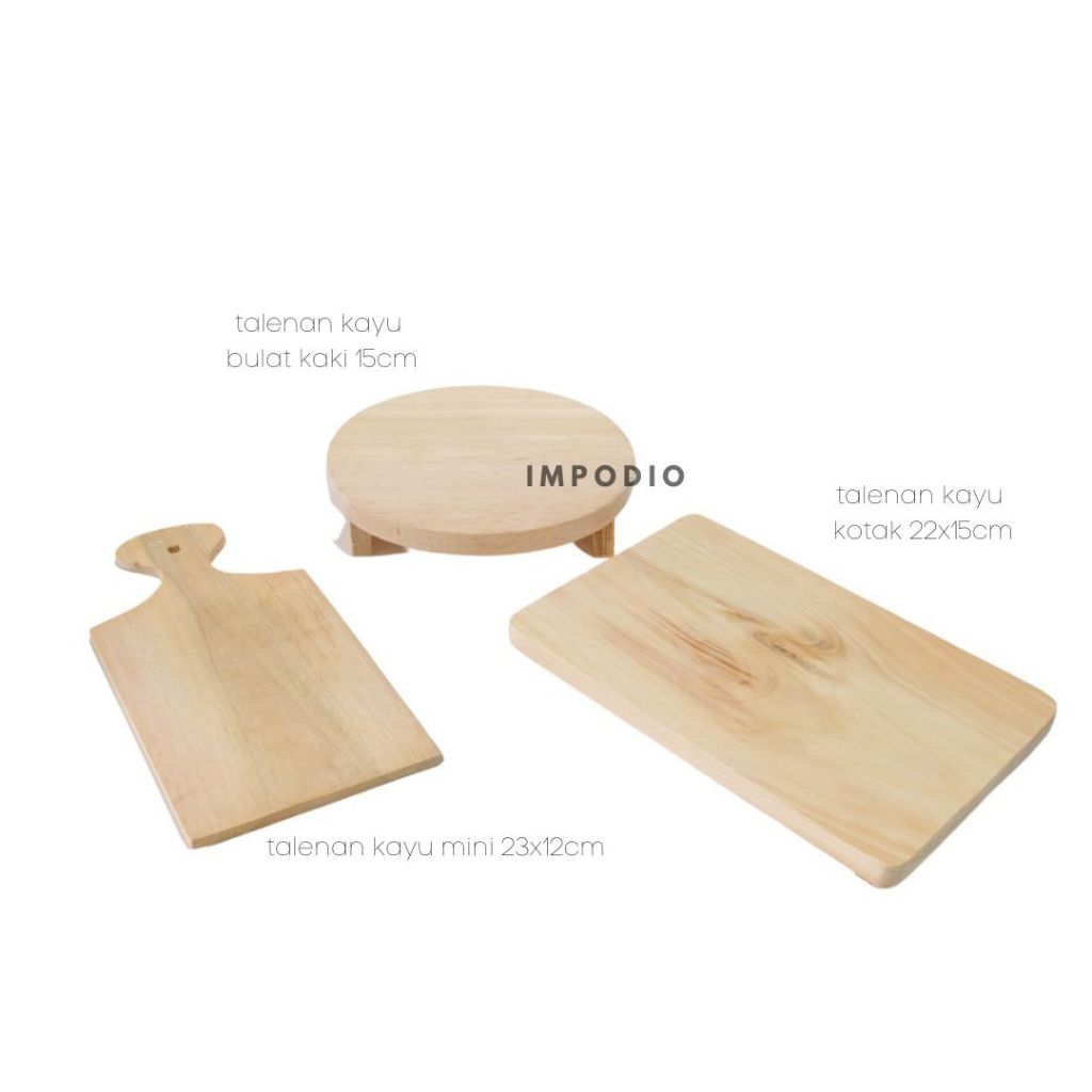 IMPODIO SET Talenan Aesthetic props foto kayu styling tatakan photo