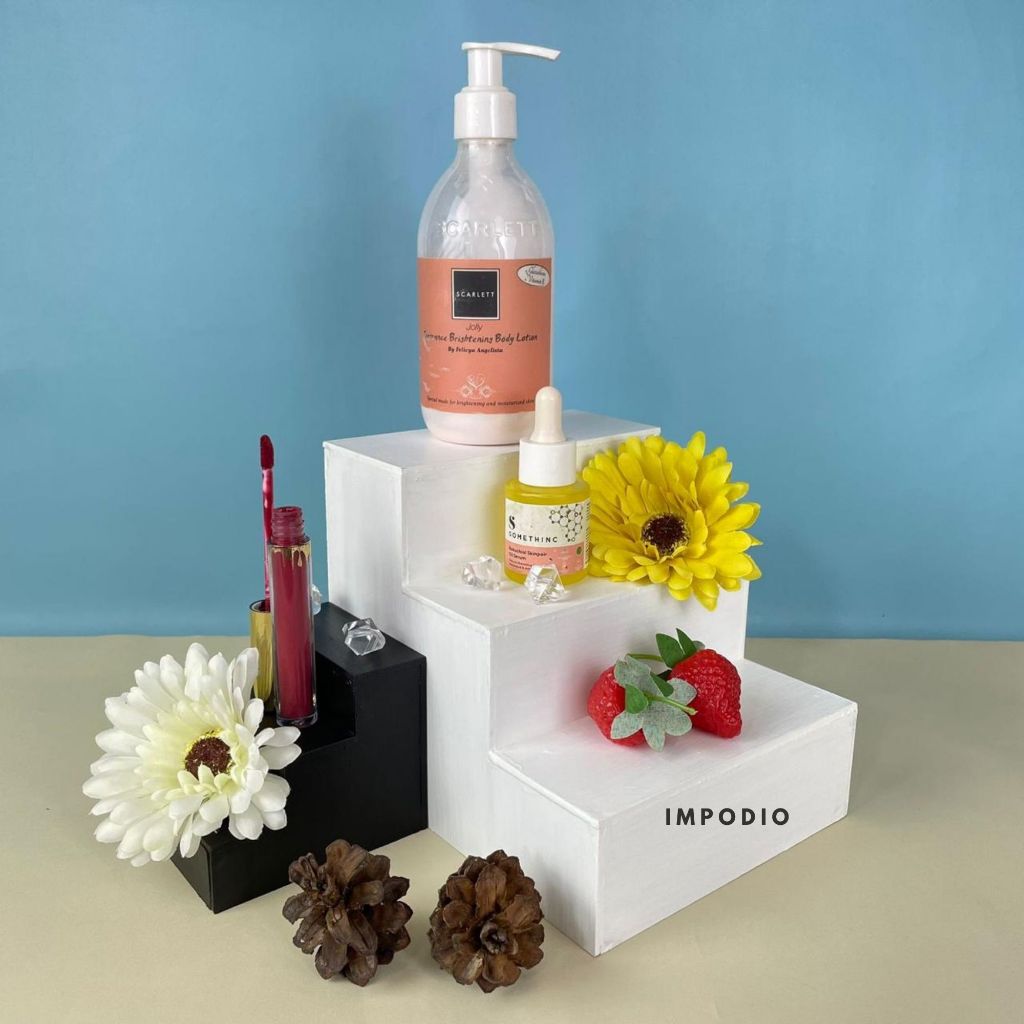 IMPODIO Properti Foto Tangga Podium Kayu beragam ukuran - props foto thema skincare / acc / lainnya