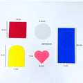 IMPODIO Set Acrylic 5 Shape Warna Warni - Dekorasi Foto Produk - close up
