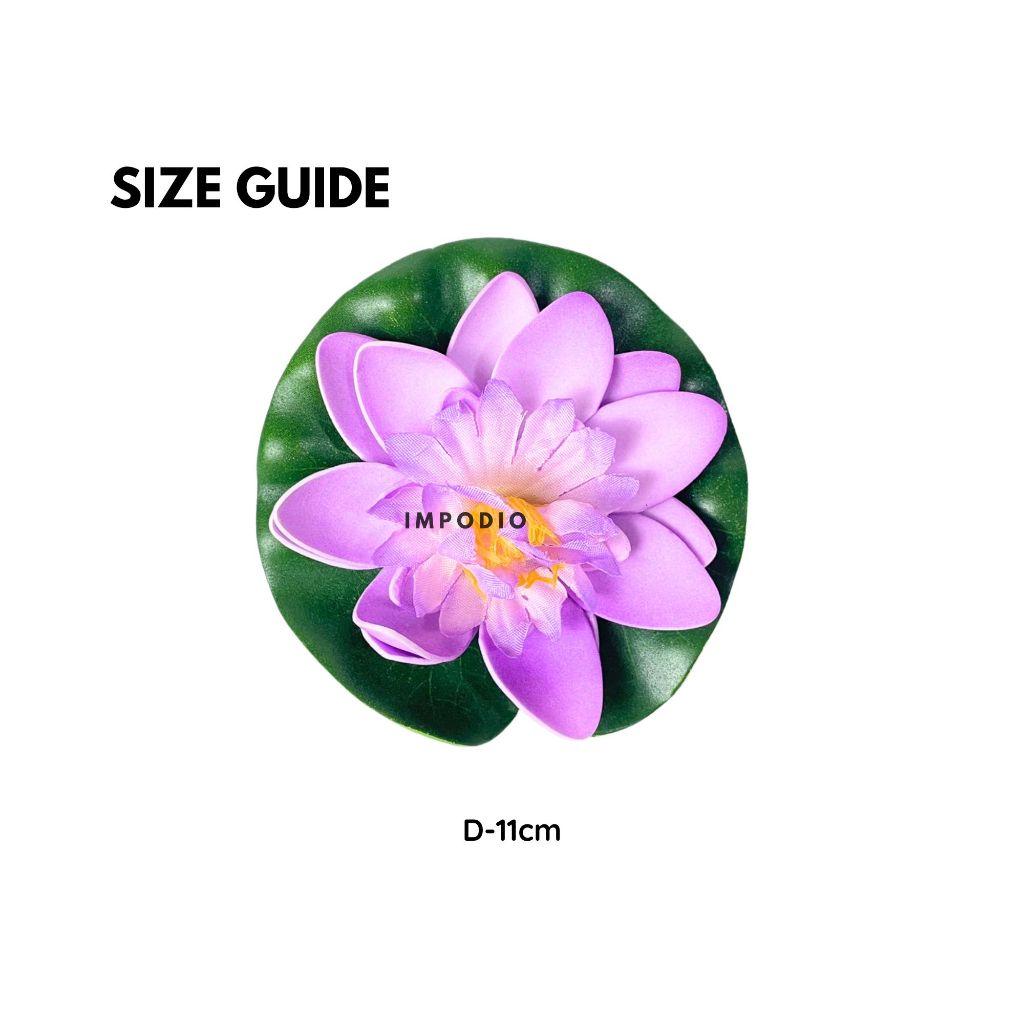 IMPODIO Bunga Teratai Air Artificial Lotus Flower  - Dekorasi Foto Produk