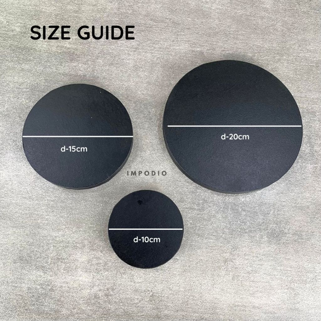 IMPODIO Set Podium Kayu Lingkaran Bertingkat 3 Variant Ukuran - Props Fotografi Display Produk