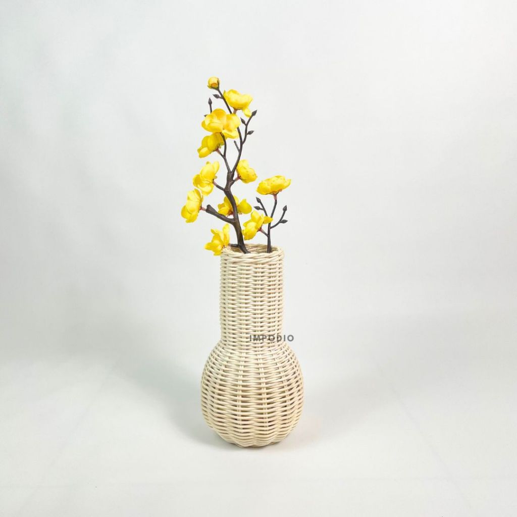 IMPODIO Vas bunga rotan - Dekorasi meja bunga artificial