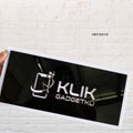 IMPODIO Acrylic Sign Logo hitam dan putih ukuran 15x32cm-Free Request - packaging