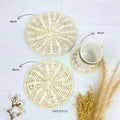 IMPODIO coaster rotan bulat anyaman - props tatakan food photo