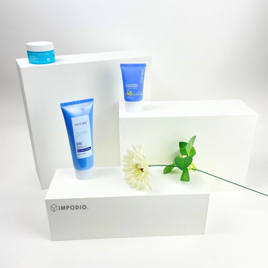 IMPODIO Set Podium Balok Kayu 3pcs - Display Produk Props Foto