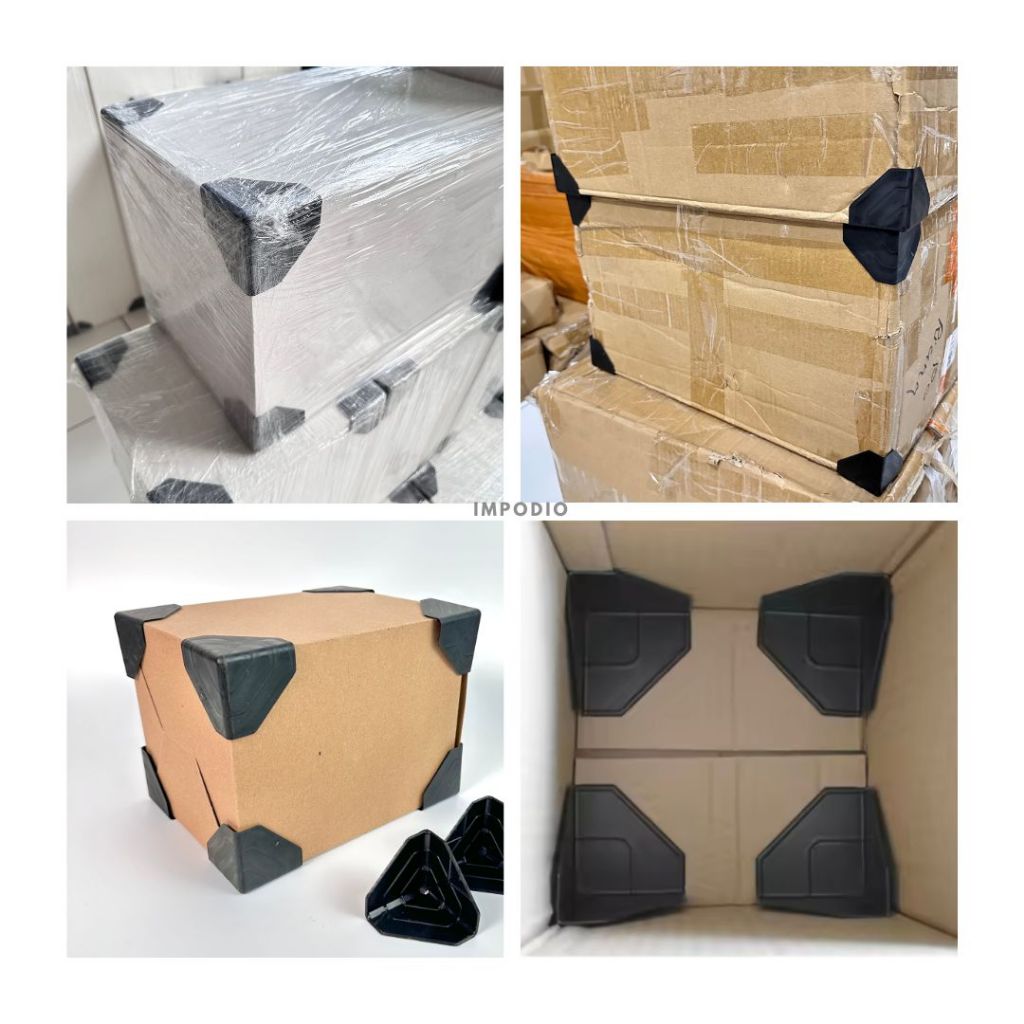 IMPODIO Siku Pelindung Sudut Box Packaging – Triangle Plastic Corner - dalam penggunaan