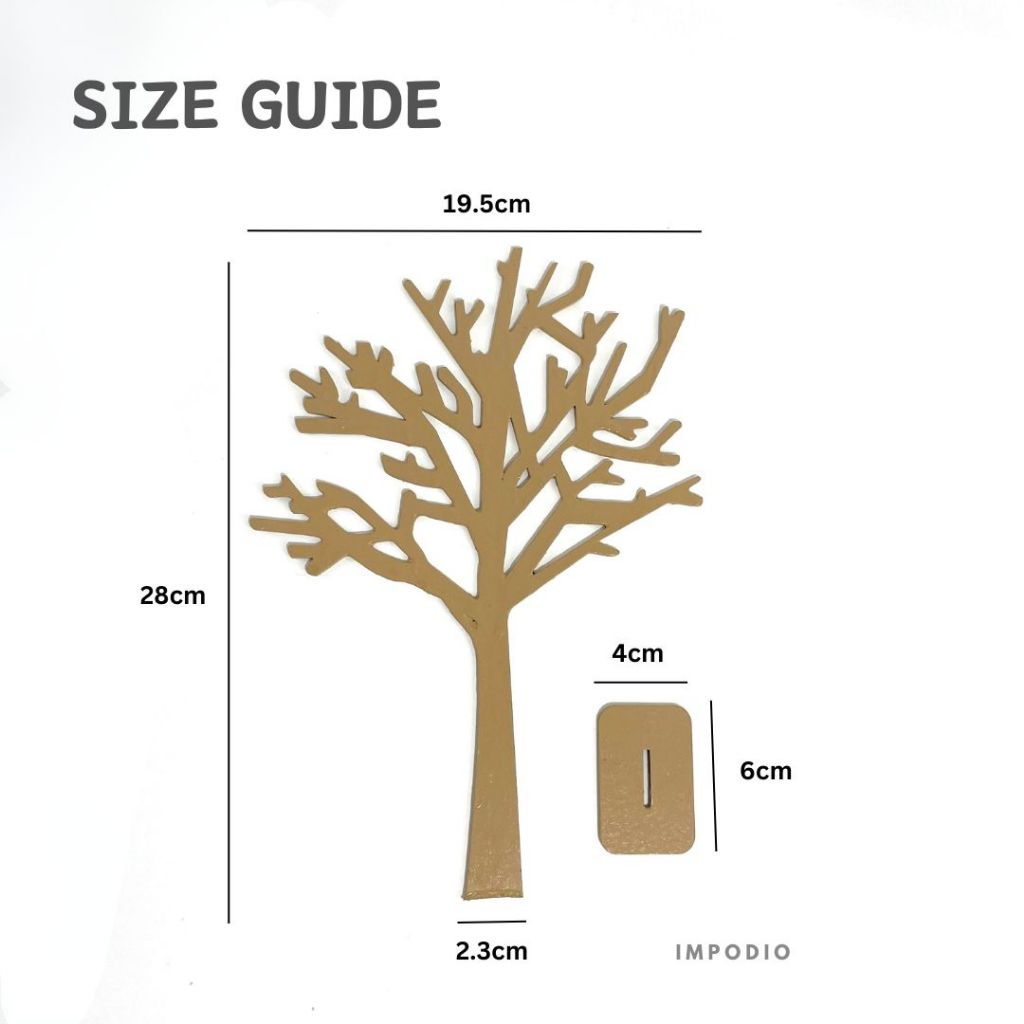 IMPODIO Wooden Tree Jewelry Display -  Pohon Kayu Aksesori foto produk