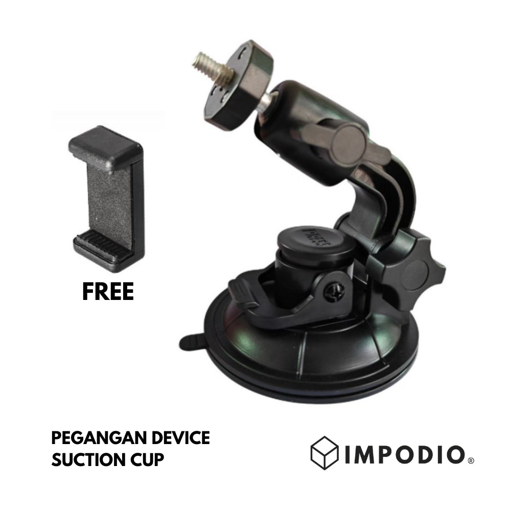 IMPODIO Suction cup holder device pegangan hp / action cam di kaca jendela mobil kuat