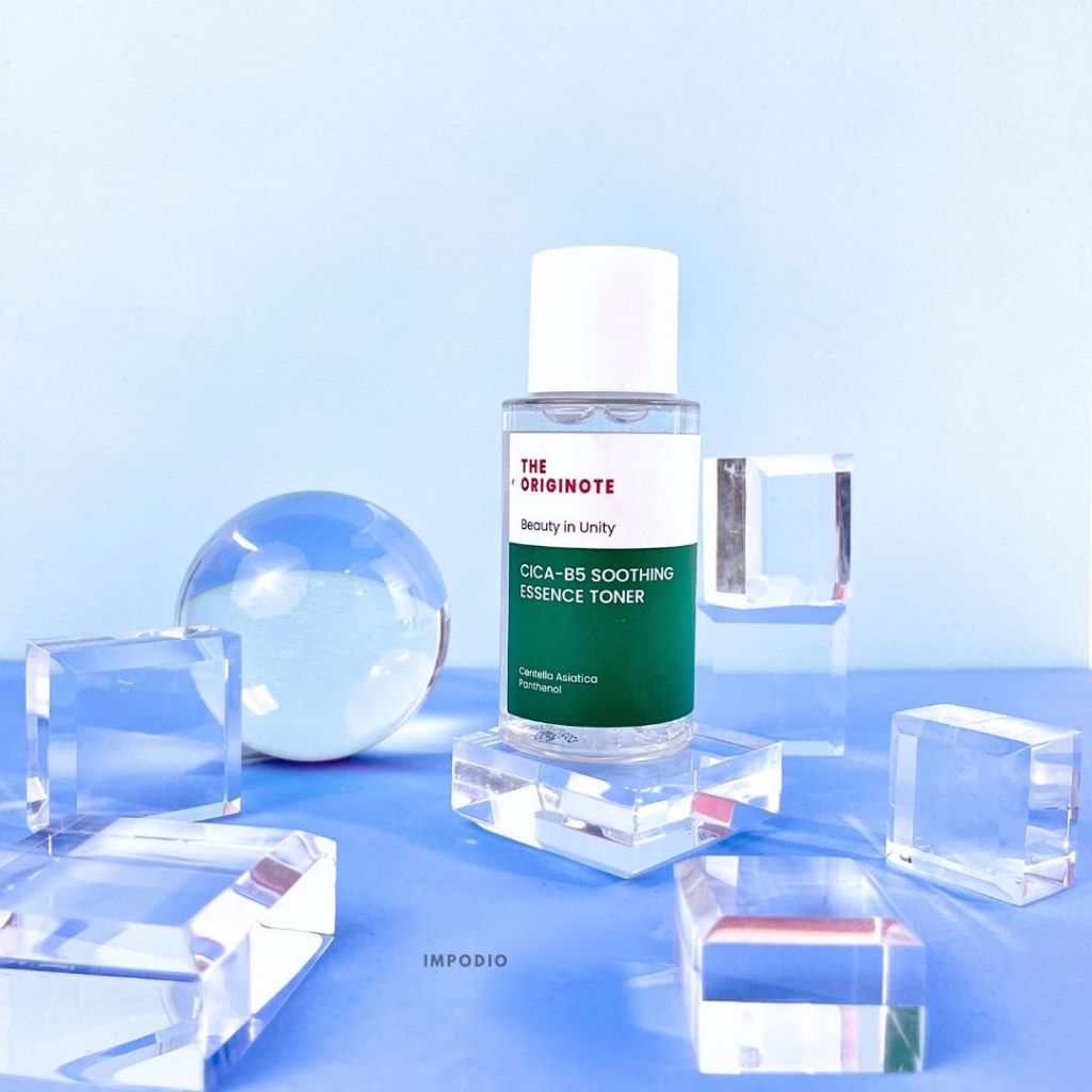 IMPODIO Acrylic Clear Beveled Display Stand Kotak 3 Ukuran - Akrilik Beauty Photoshoot Props Foto