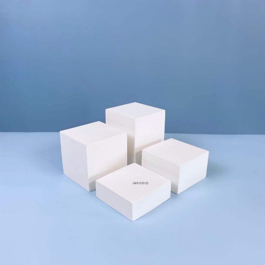 IMPODIO Podium mini balok kubus berbagai ukuran - display product photography serbaguna