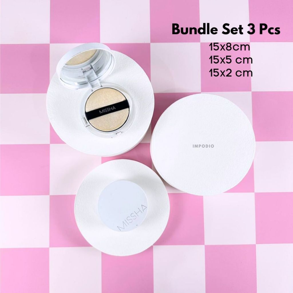 IMPODIO Bundle Set 3pcs Geometry Lingkaran 15 cm Display produk - Props Properti Foto - Podium Leveling bulat round photo