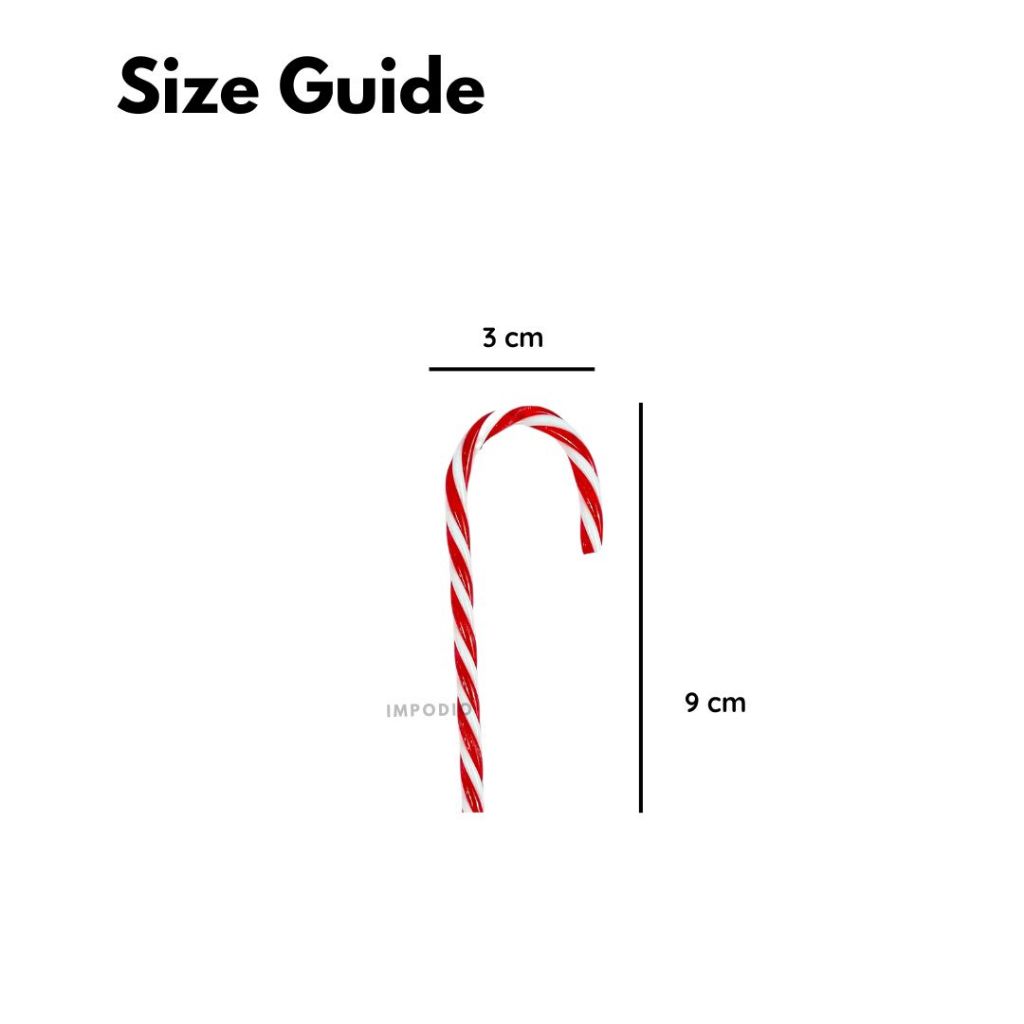IMPODIO Permen Tongkat Natal Candy Cane Artificial Christmas Decoration  - Props Hiasan Foto Natal