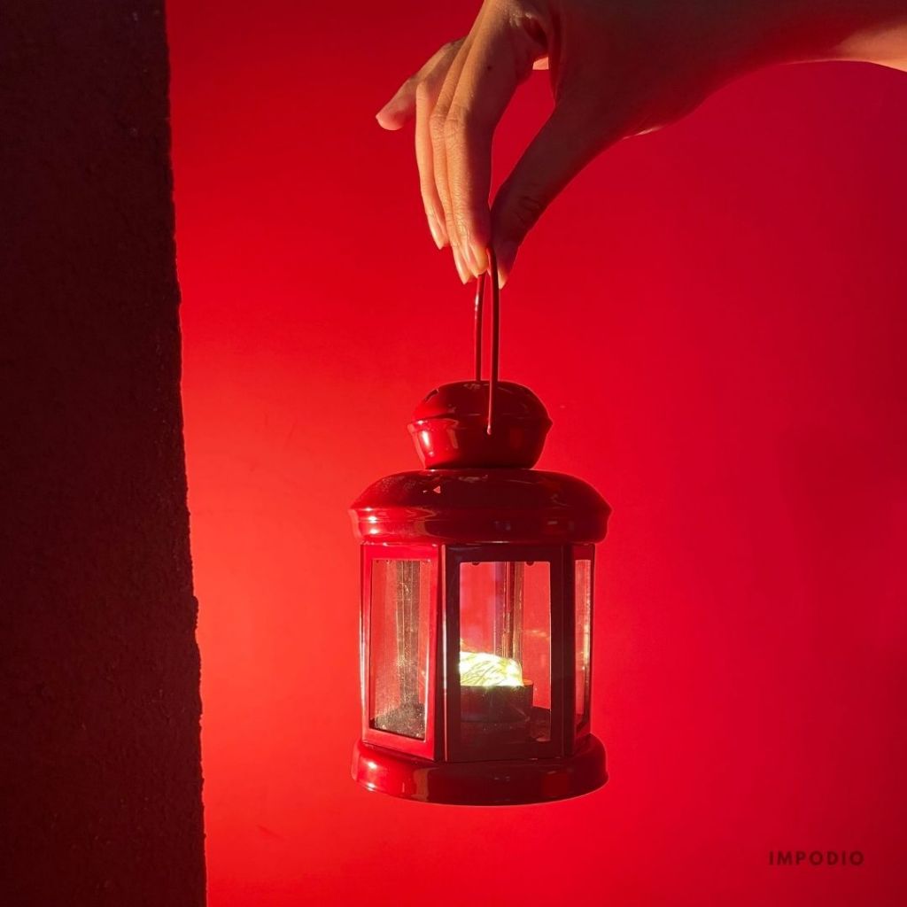IMPODIO Lampu lentera dekorasi hari raya minimalist - tampak samping
