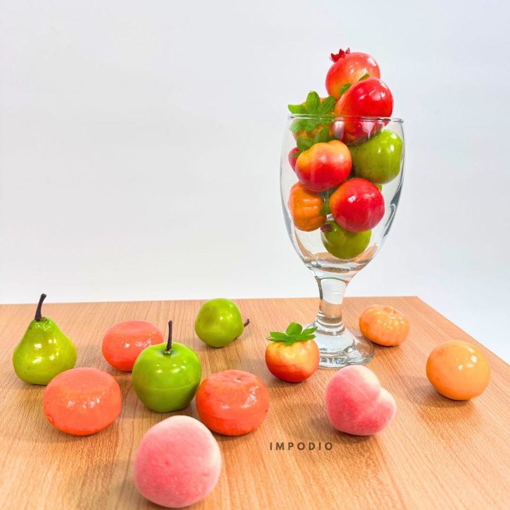 IMPODIO Buah Buahan Mini Palsu Satuan – Fake Artificial Fruits - detail produk