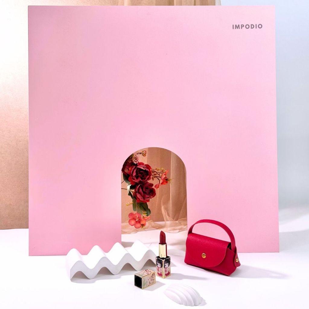 IMPODIO Hardboard Arch Geometry Wall Panel - Background Photography Model Pintu Dekorasi Props Photo