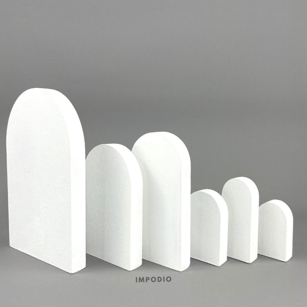 IMPODIO Kayu Arch Display Geometry Paket 2 Pcs- Properti foto produk