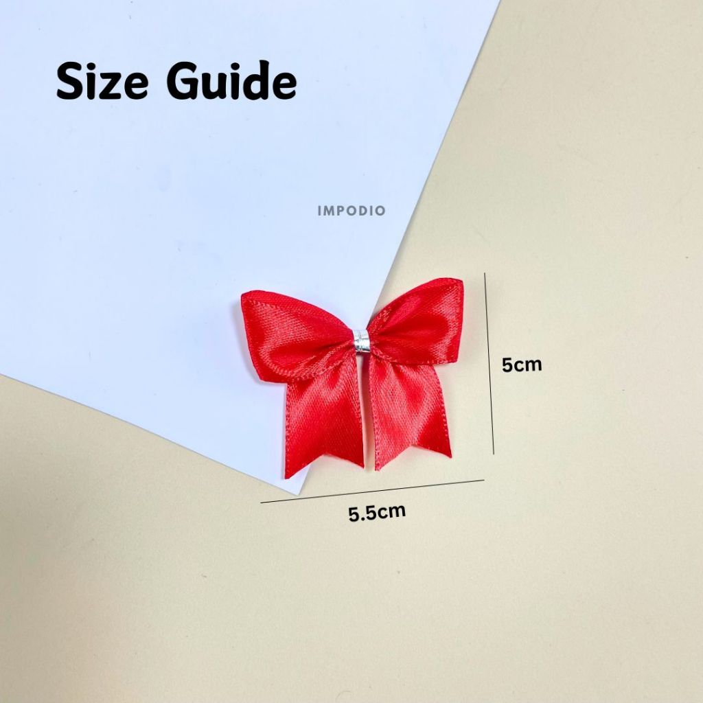 IMPODIO Mini Coquette Ribbon Pita Satin 4 Variant Warna - Dekorasi Props Foto Produk