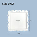 IMPODIO Nampan Piring Plastik Kotak Square – Wadah Tray Makanan Props - close up