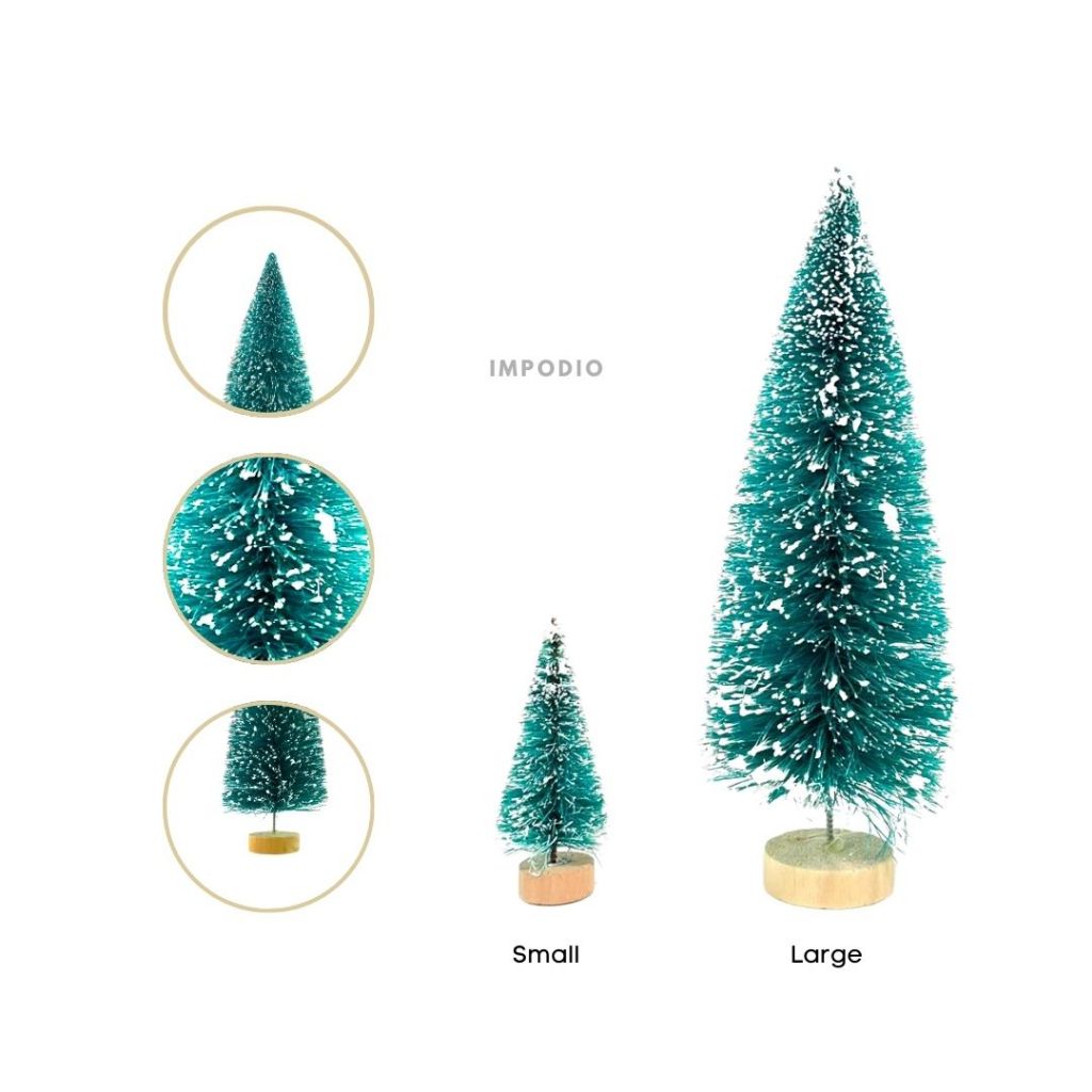 IMPODIO Hiasan Pohon Natal Salju & Kado Mini Colorful - Props Christmas Dekorasi Foto Produk