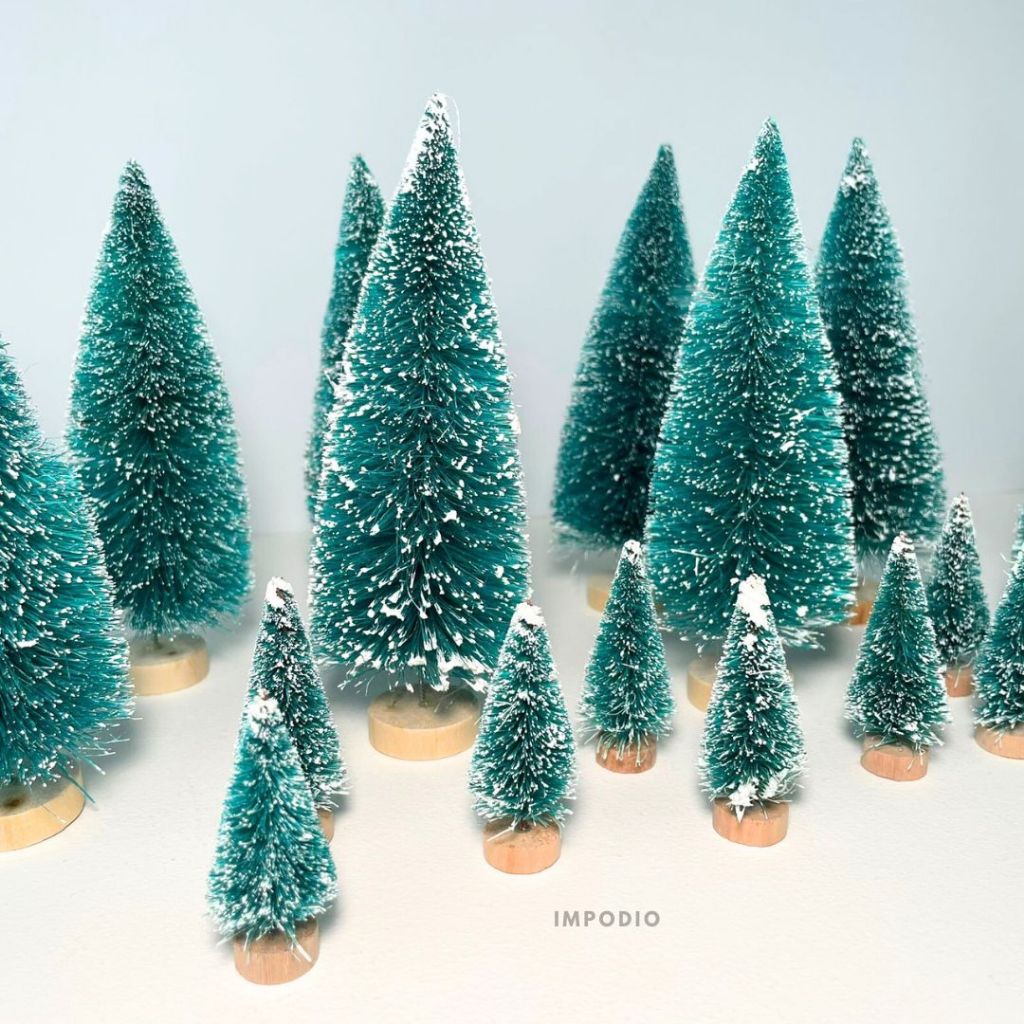 IMPODIO Hiasan Pohon Natal Salju & Kado Mini Colorful - Props Christmas Dekorasi Foto Produk