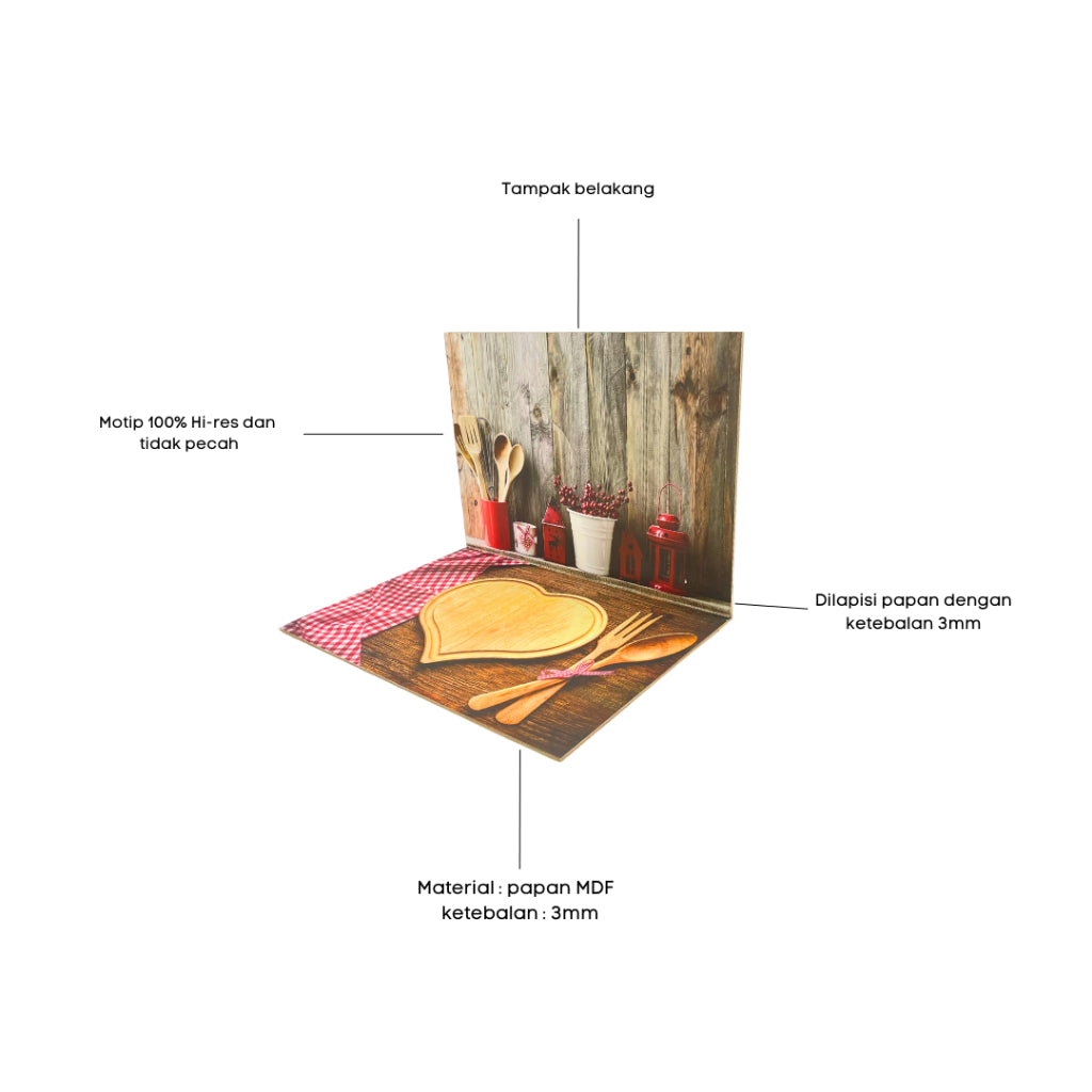 IMPODIO Alas Foto Lipat Motif Christmas Natal 01-06 - Background foto waterproof