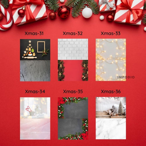 IMPODIO Alas Foto Lipat Motif Christmas Natal 31-36