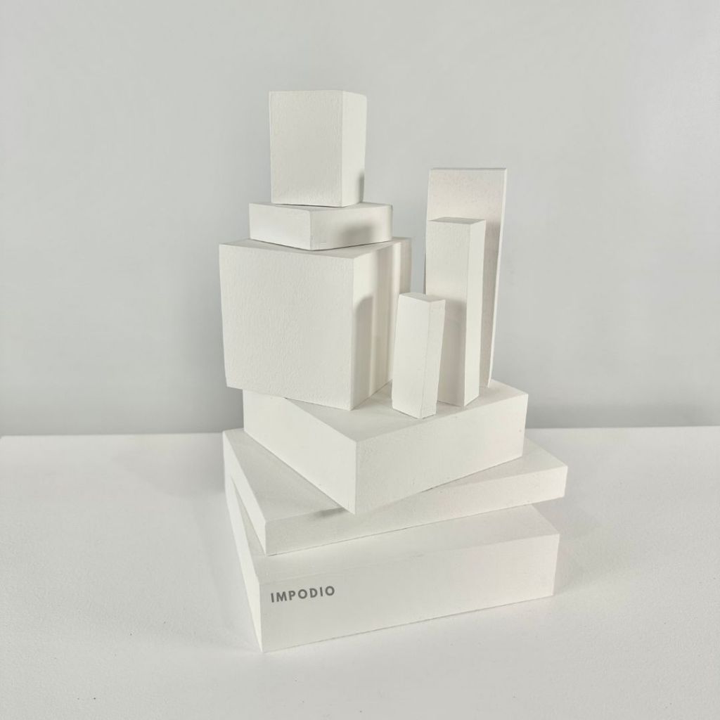IMPODIO Podium display produk - kubus balok kotak kayu berbagai ukuran - props foto