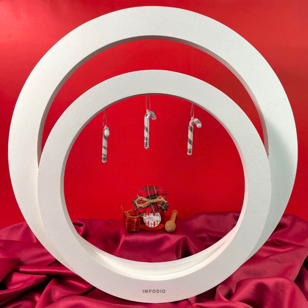 IMPODIO Geometry Big Circle 3 Variant Ukuran - Round Geometry Photo Props Product Aesthetic