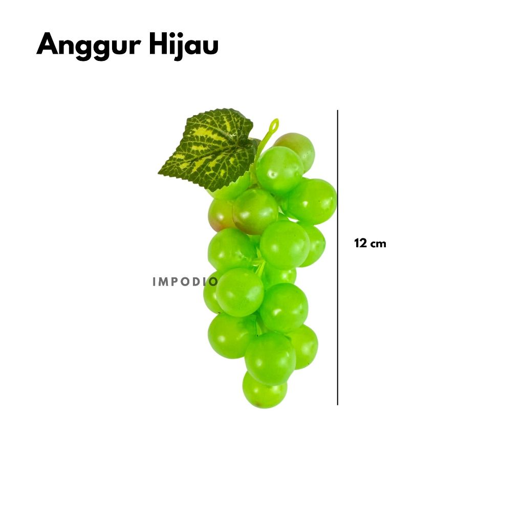 IMPODIO Buah Artificial Anggur 2 warna - Buah Palsu Dekorasi Foto