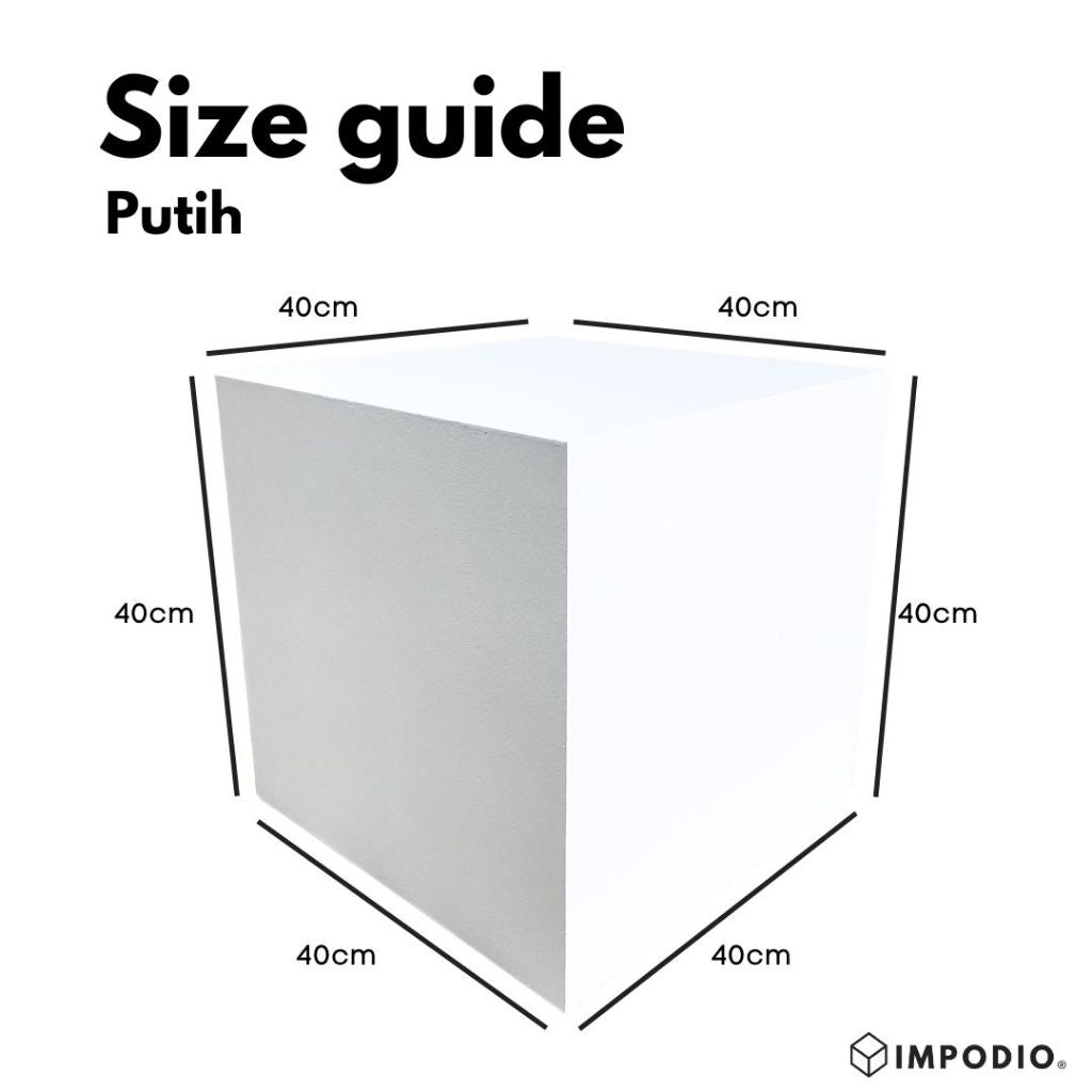 IMPODIO Podium Kayu Bentuk  Kubus Kotak Jumbo 2 Ukuran - Display Produk Props Foto