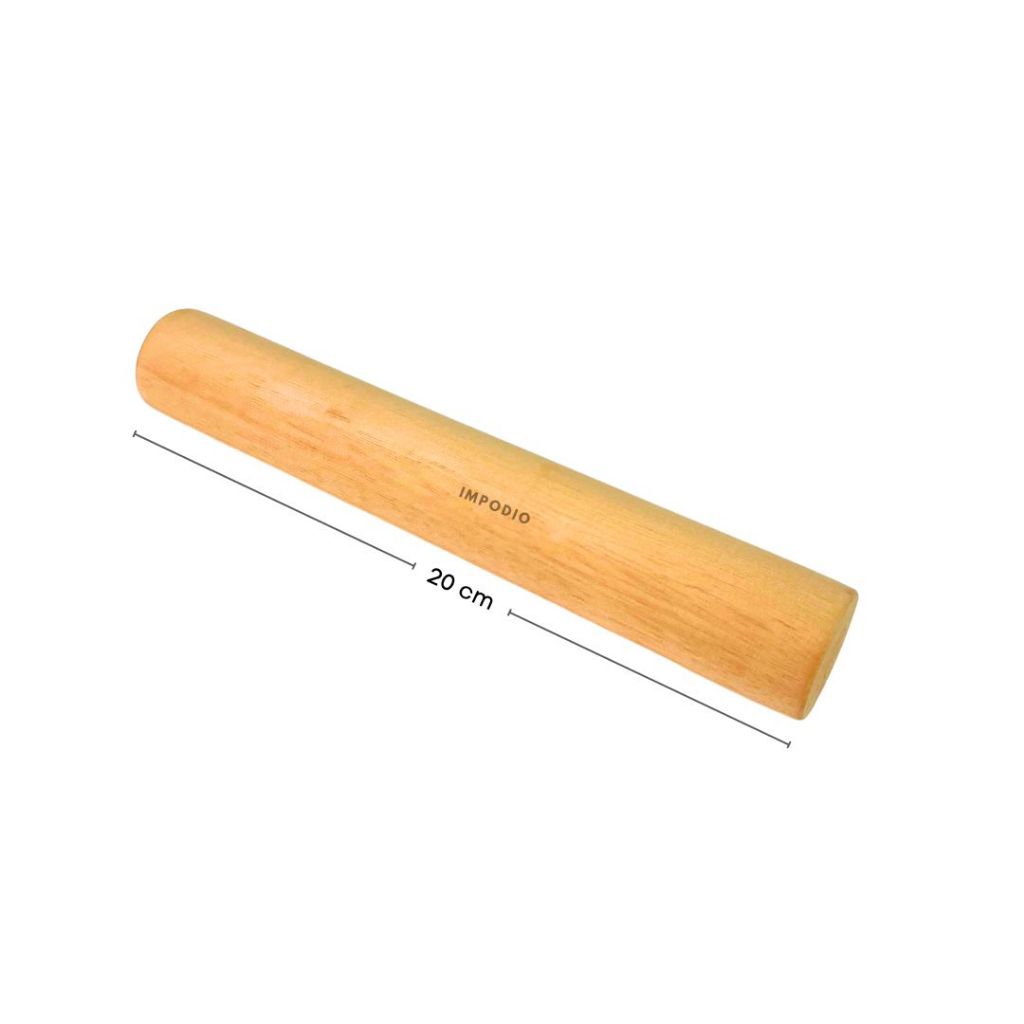IMPODIO Rolling Pin Kayu penggilas / Penggiling Adonan panjang 20 dan 28cm