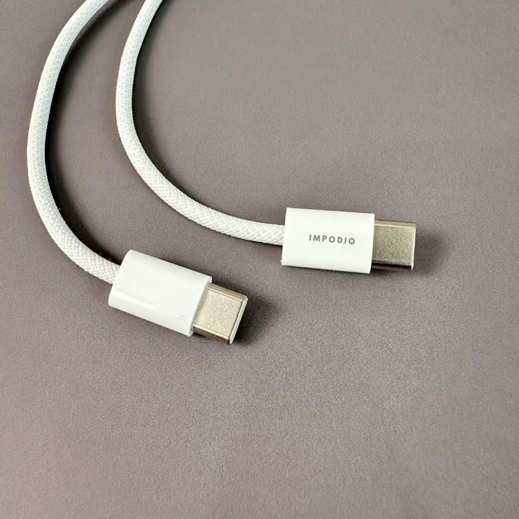 IMPODIO Kabel charge USB Type-C to USB Type-C Fast charging 60 w - tampak samping