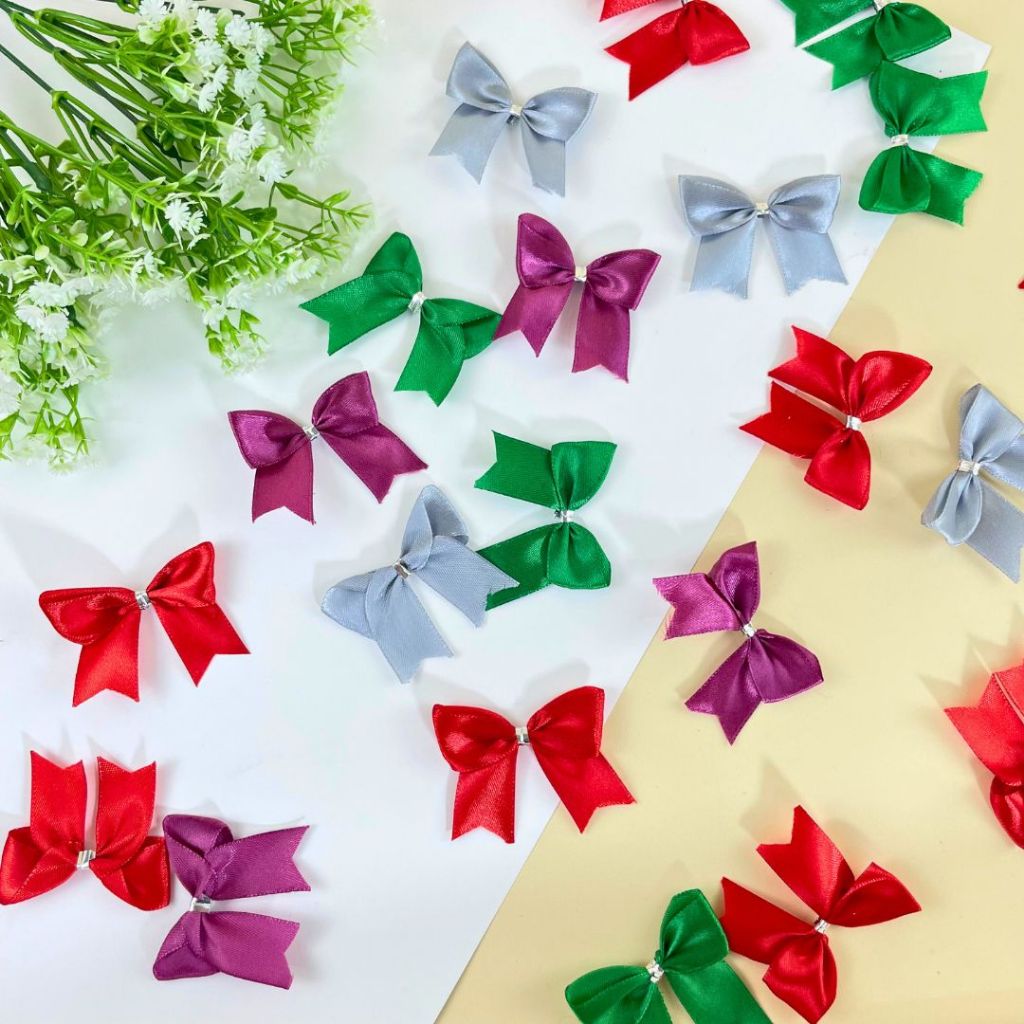 IMPODIO Mini Coquette Ribbon Pita Satin 4 Variant Warna - Dekorasi Props Foto Produk