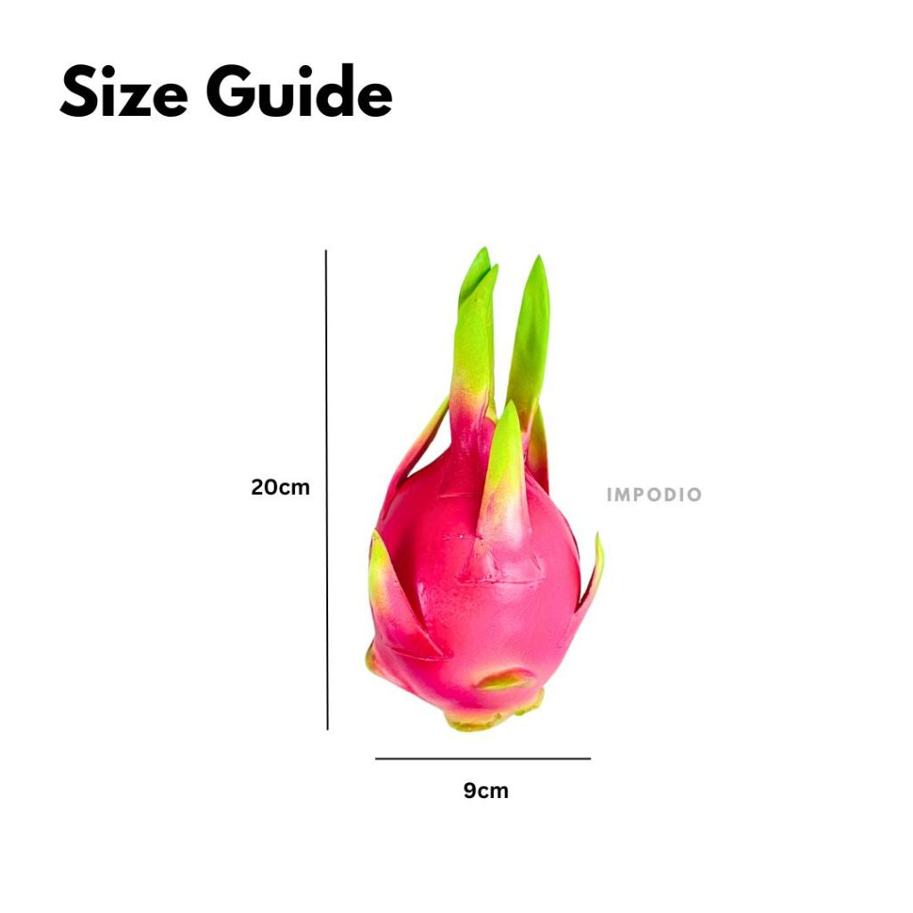 IMPODIO Buah Naga Full Size Artificial Palsu - Properti Foto Produk Dekorasi Makanan