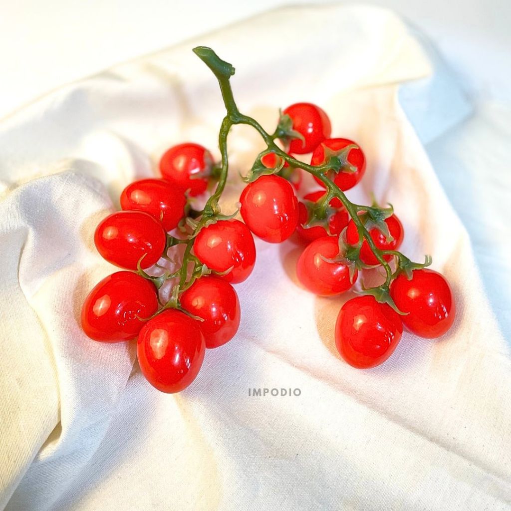 IMPODIO Fake Tomato Vegetables – Tomat Renceng 16 Pcs Dekorasi Props - lifestyle