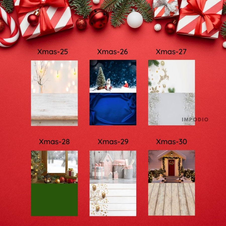 IMPODIO Alas Foto Lipat Motif Christmas Natal 25-30
