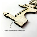 IMPODIO Set Ornamen Natal Natural Wood Bentuk Gereja Bangunan Rumah - close up