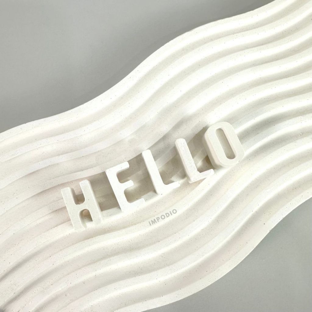 IMPODIO Dekorasi Huruf Alphabet Concerete Satuan – Custom Nama, Desain Unik Sesuai Permintaan