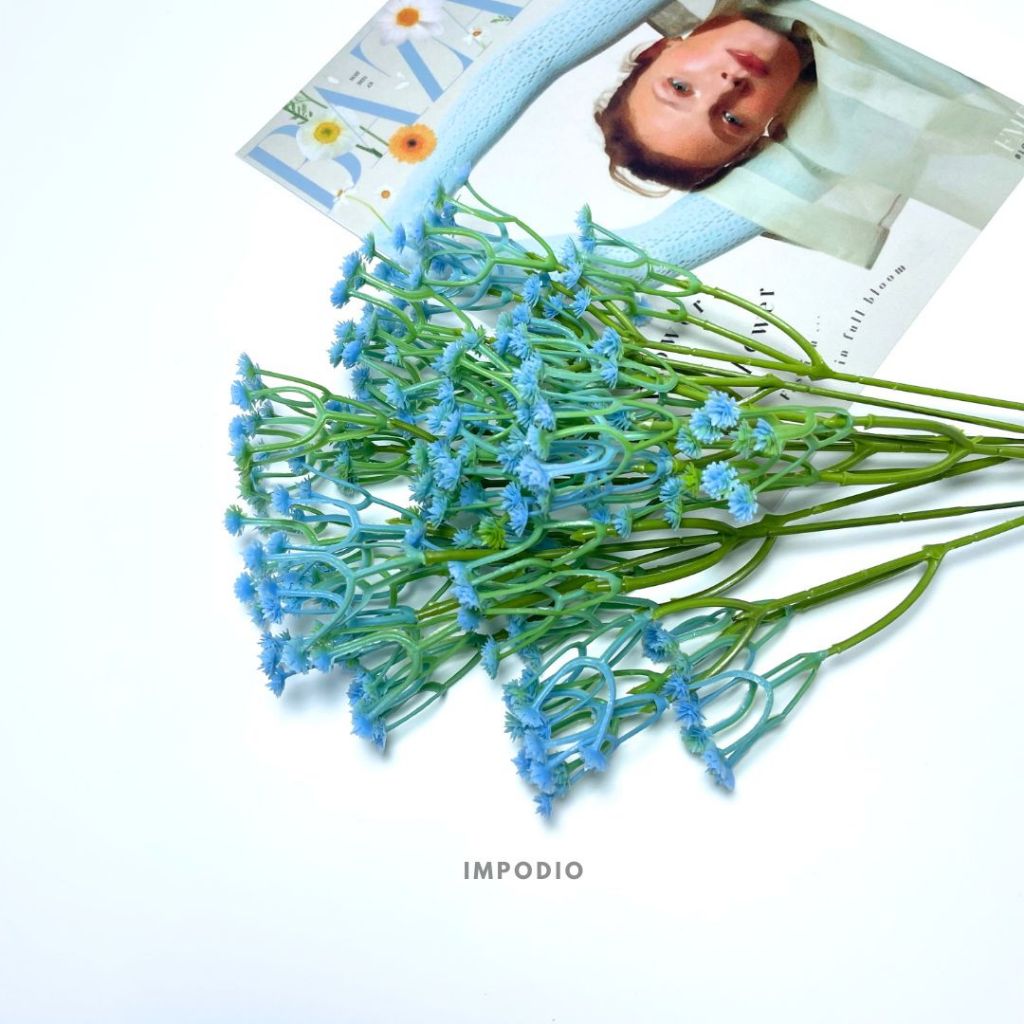 IMPODIO artificial baby breath flowers vase - Properti props foto