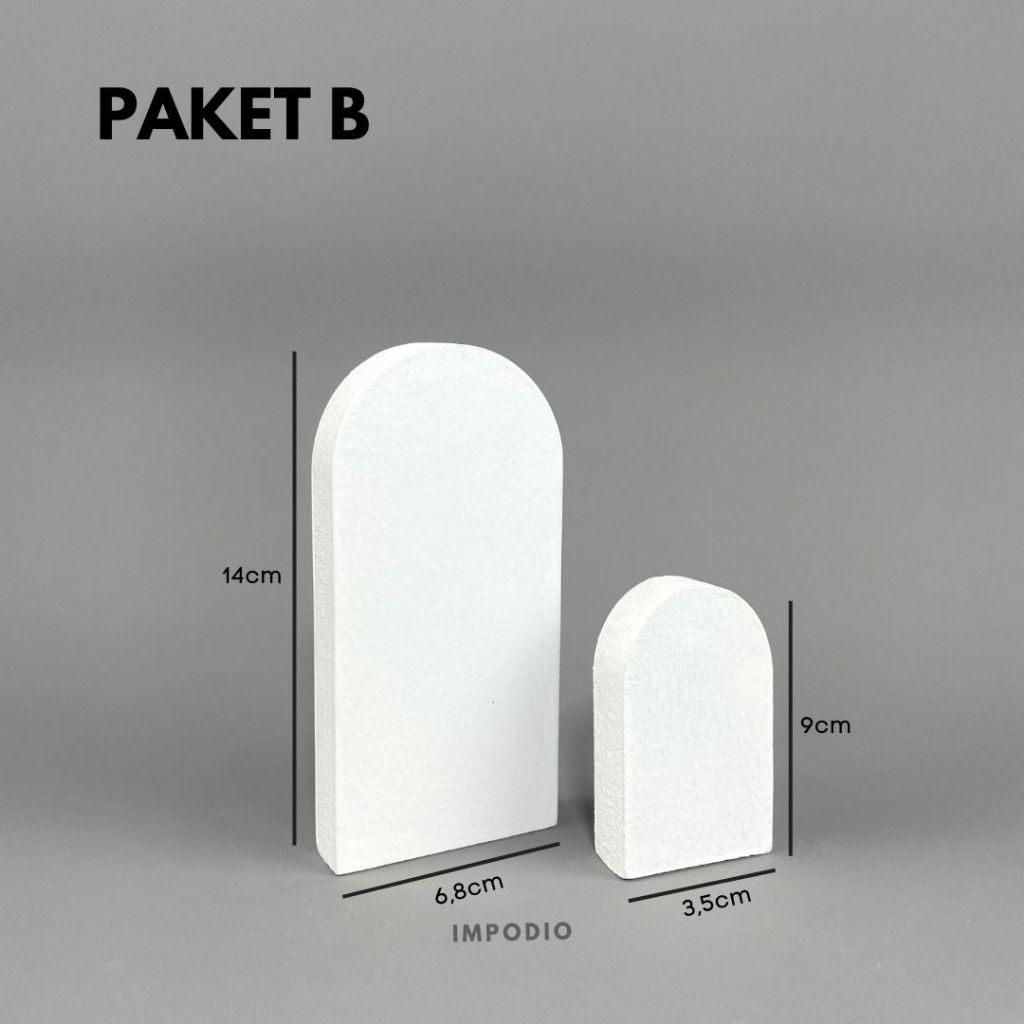 IMPODIO Kayu Arch Display Geometry Paket 2 Pcs- Properti foto produk