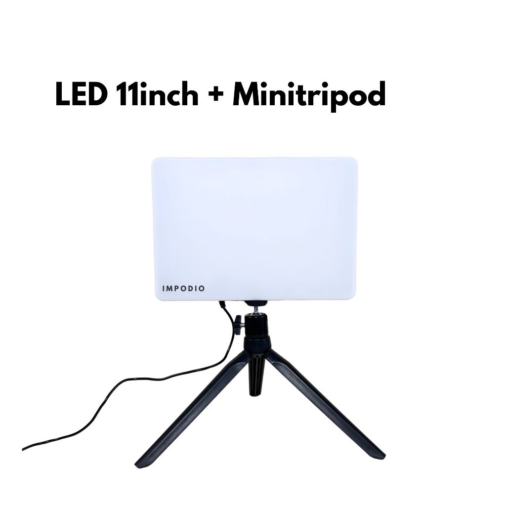 IMPODIO Lampu LED Fill light kotak 11 inch untuk videografi atau livestream