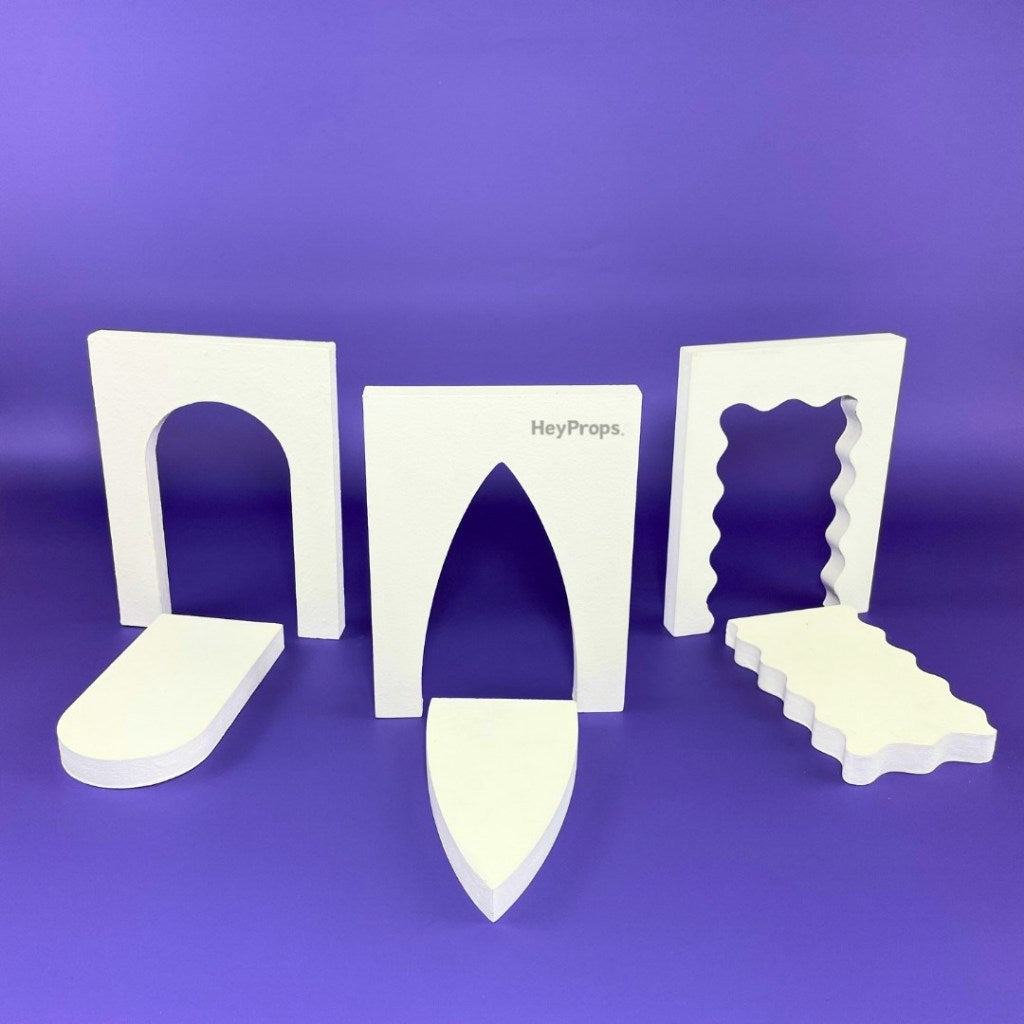 IMPODIO Window Geometry Kayu  Set- Props Foto Produk Aesthetic