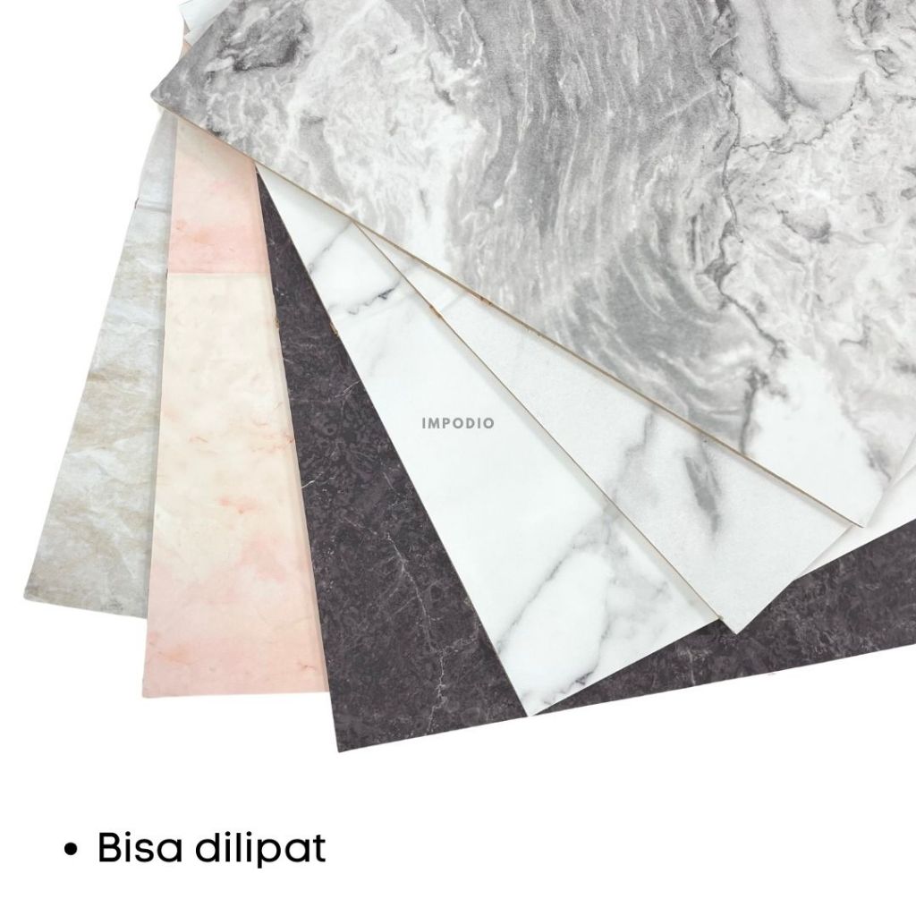 IMPODIO Alas Foto Lipat Motif Marble Ukuran A3 SMALL - background backdrop photo waterproof