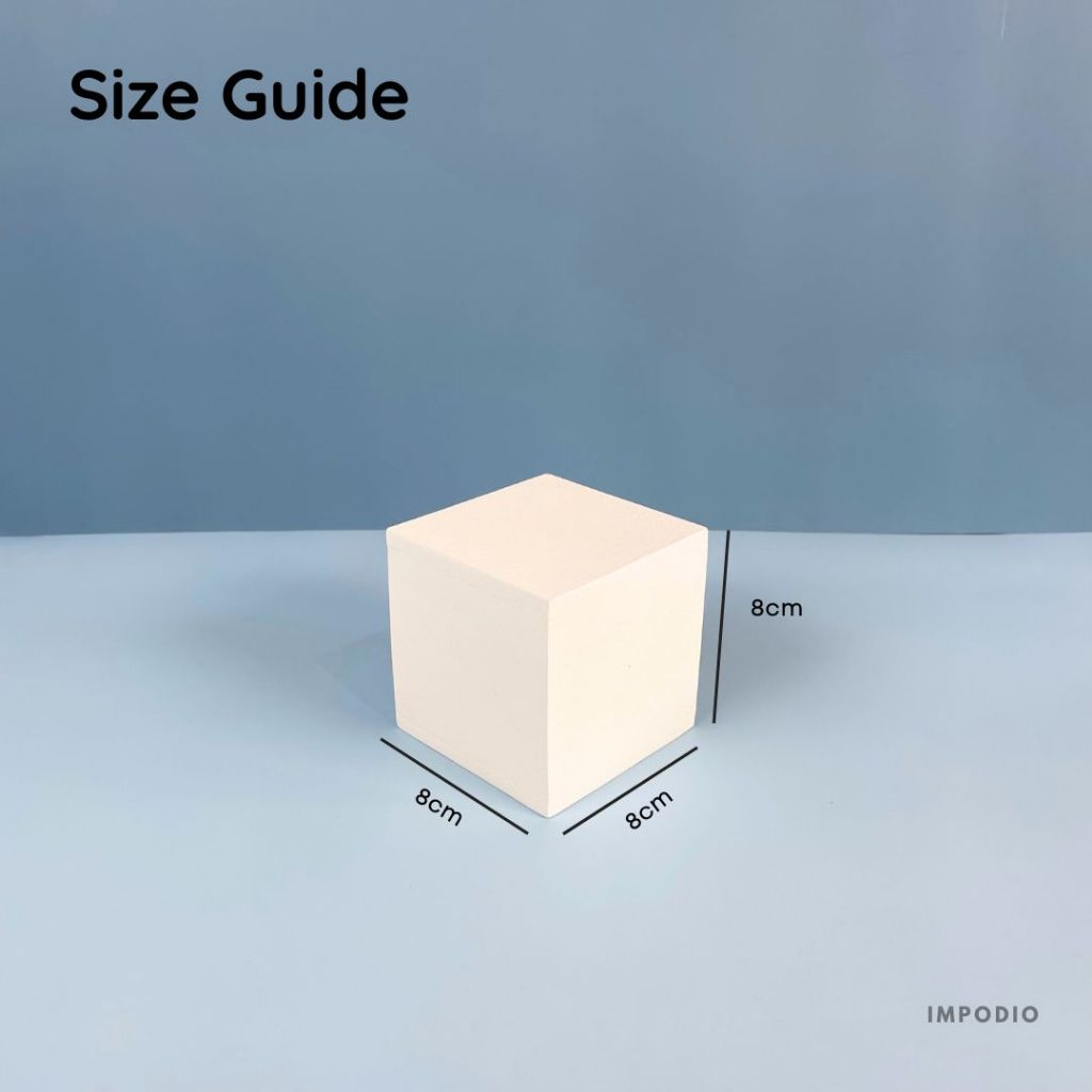 IMPODIO Podium mini balok kubus berbagai ukuran - display product photography serbaguna
